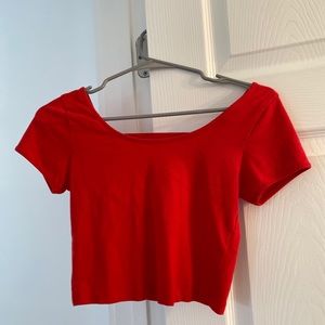 Red crop top